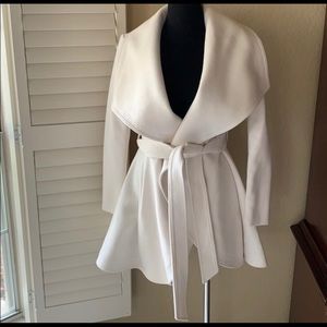 BCBG Maxarian Amanda Draped Belted Coat